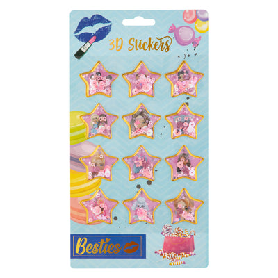 Bestties 3D Sticker Sheet, 12st.