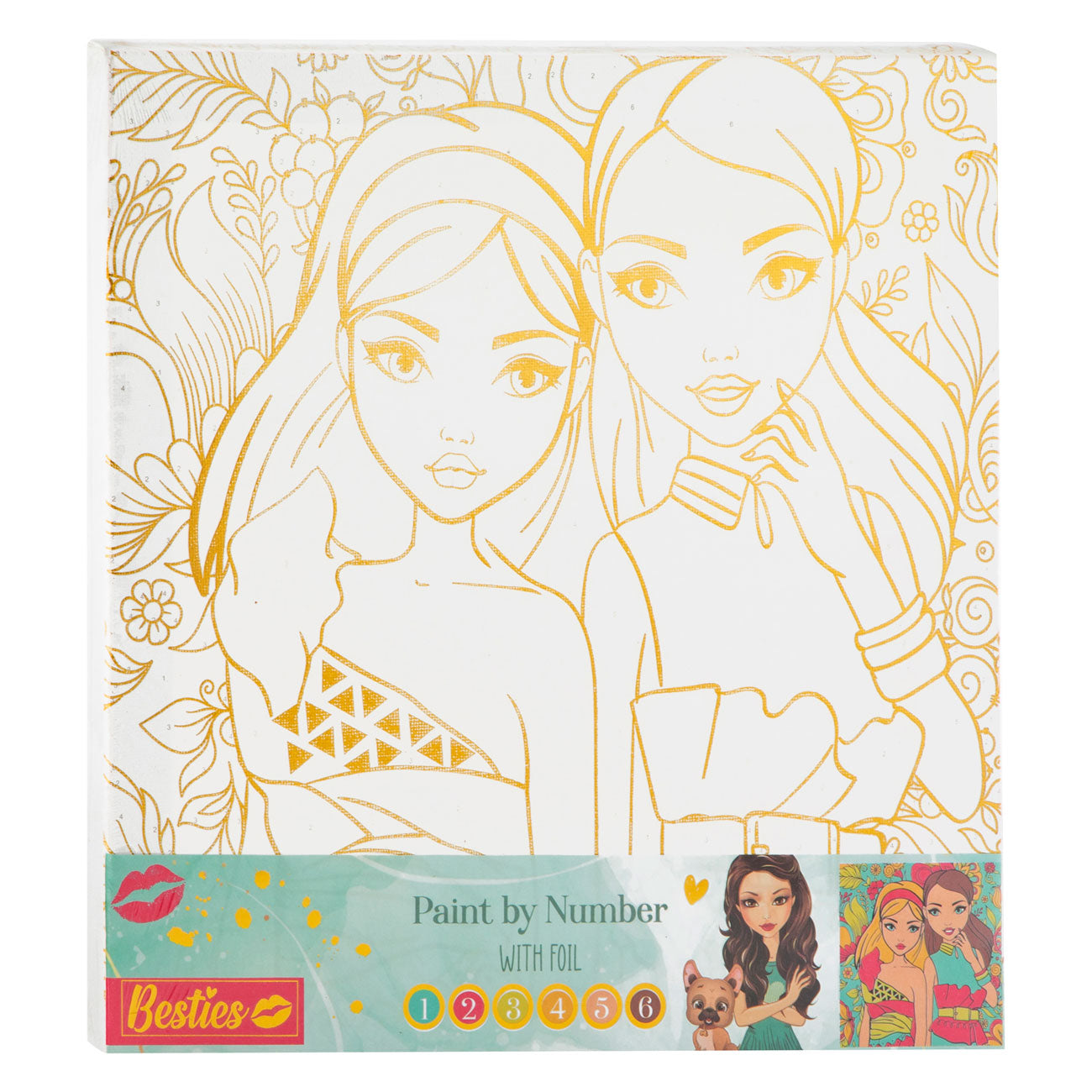 Besties toivas peinture au numéro, 30x30cm