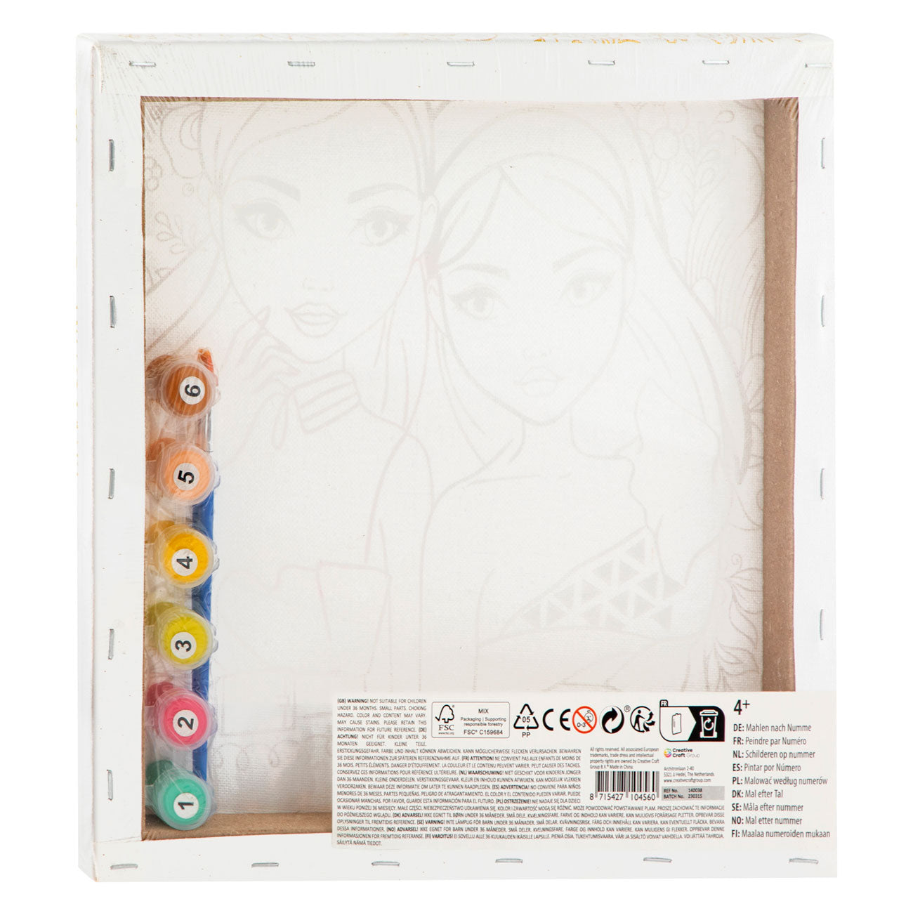 Besties toivas peinture au numéro, 30x30cm