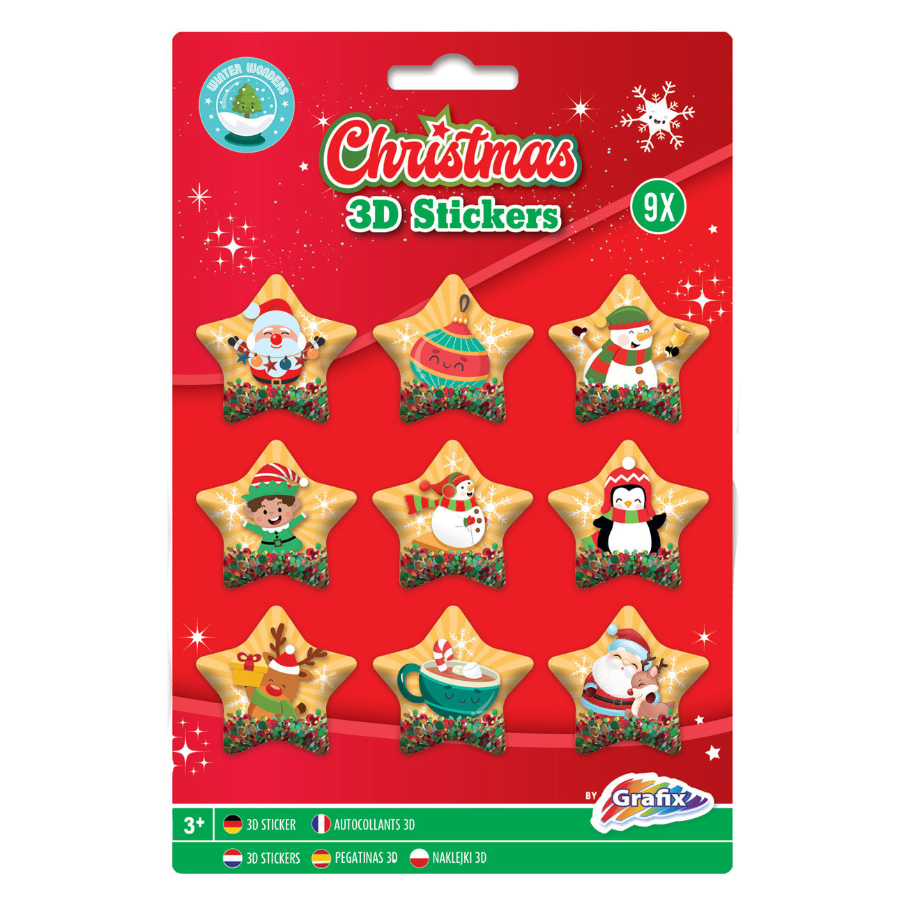 Grafix 3D Autocollants Noël