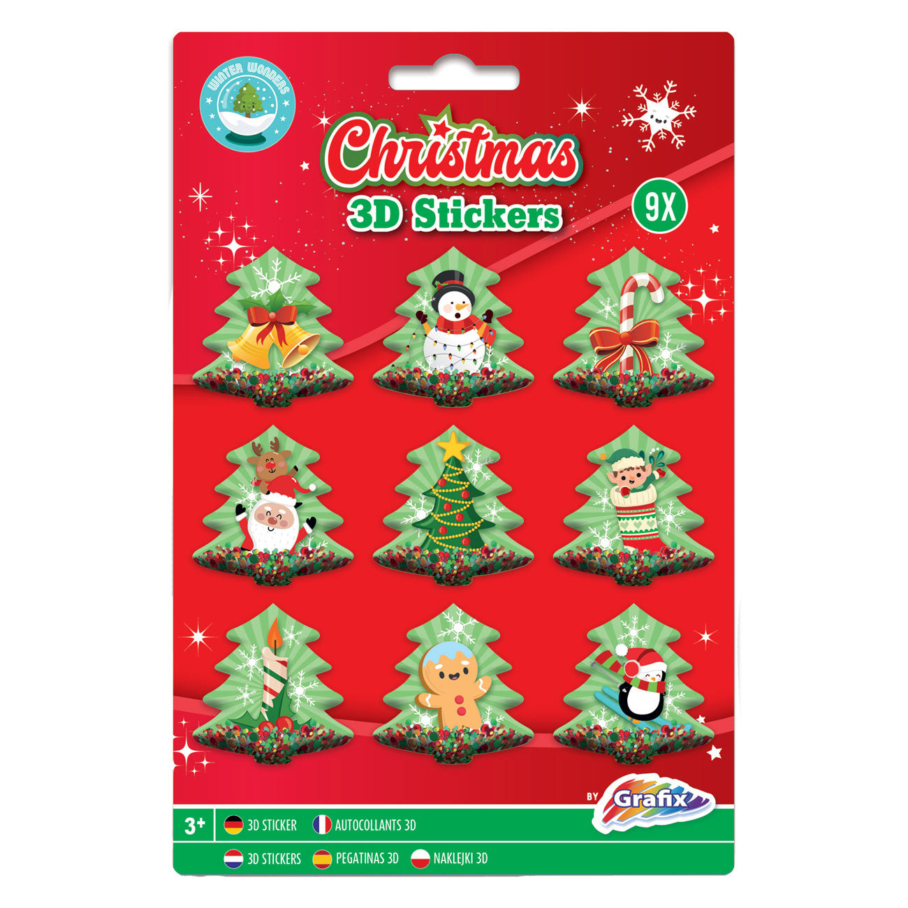 Grafix 3D Autocollants Noël