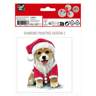 Grafix réalisez vos propres cartes de Noël en peinture diamant, 2 pcs.