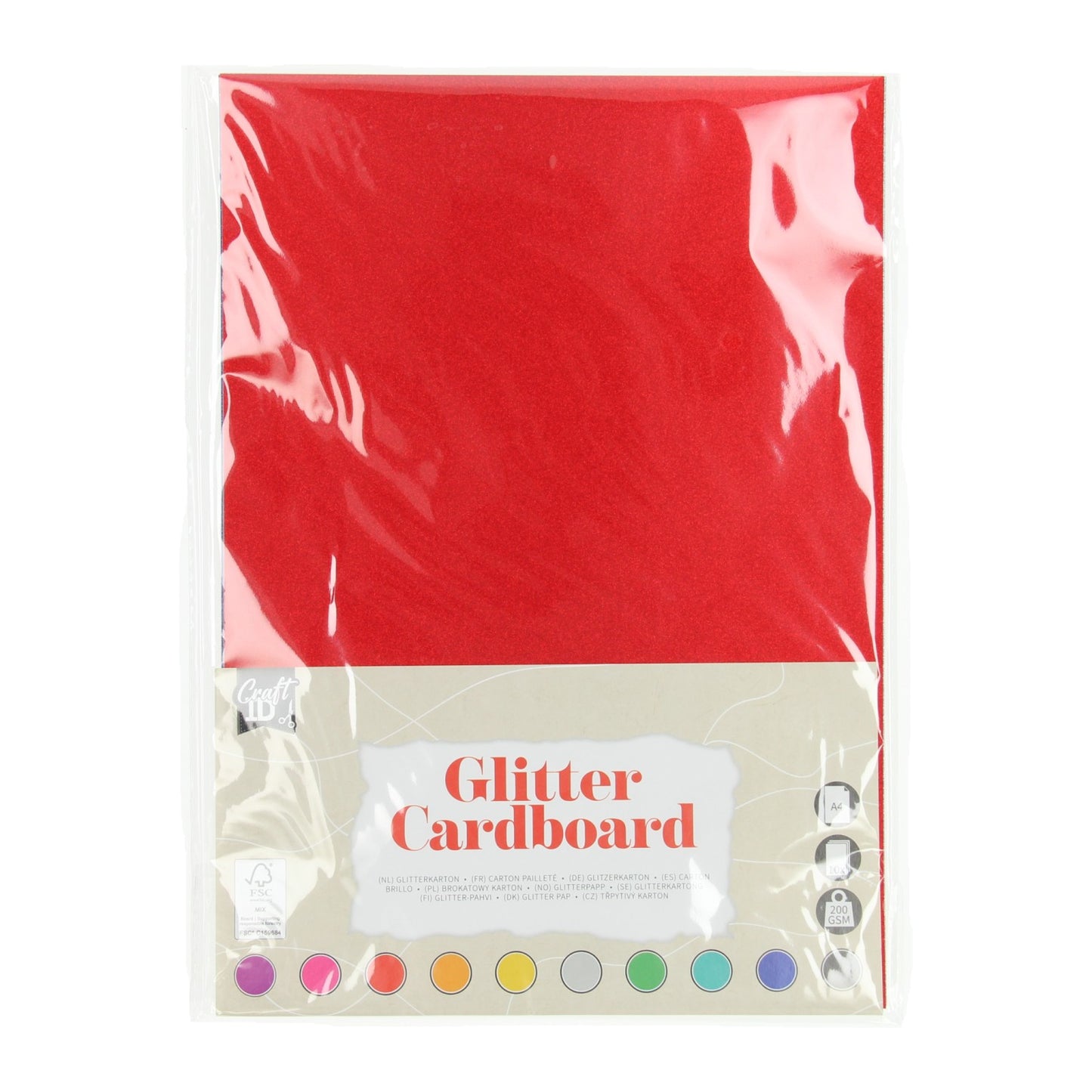 Carton de paillettes de groupe d'artisanat créatif A4, 10 feuilles