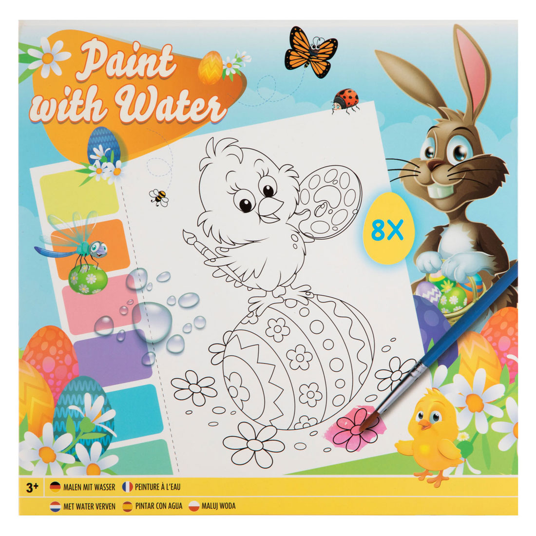 Grafix Water Pertion Pâques 8 feuilles + pinceau
