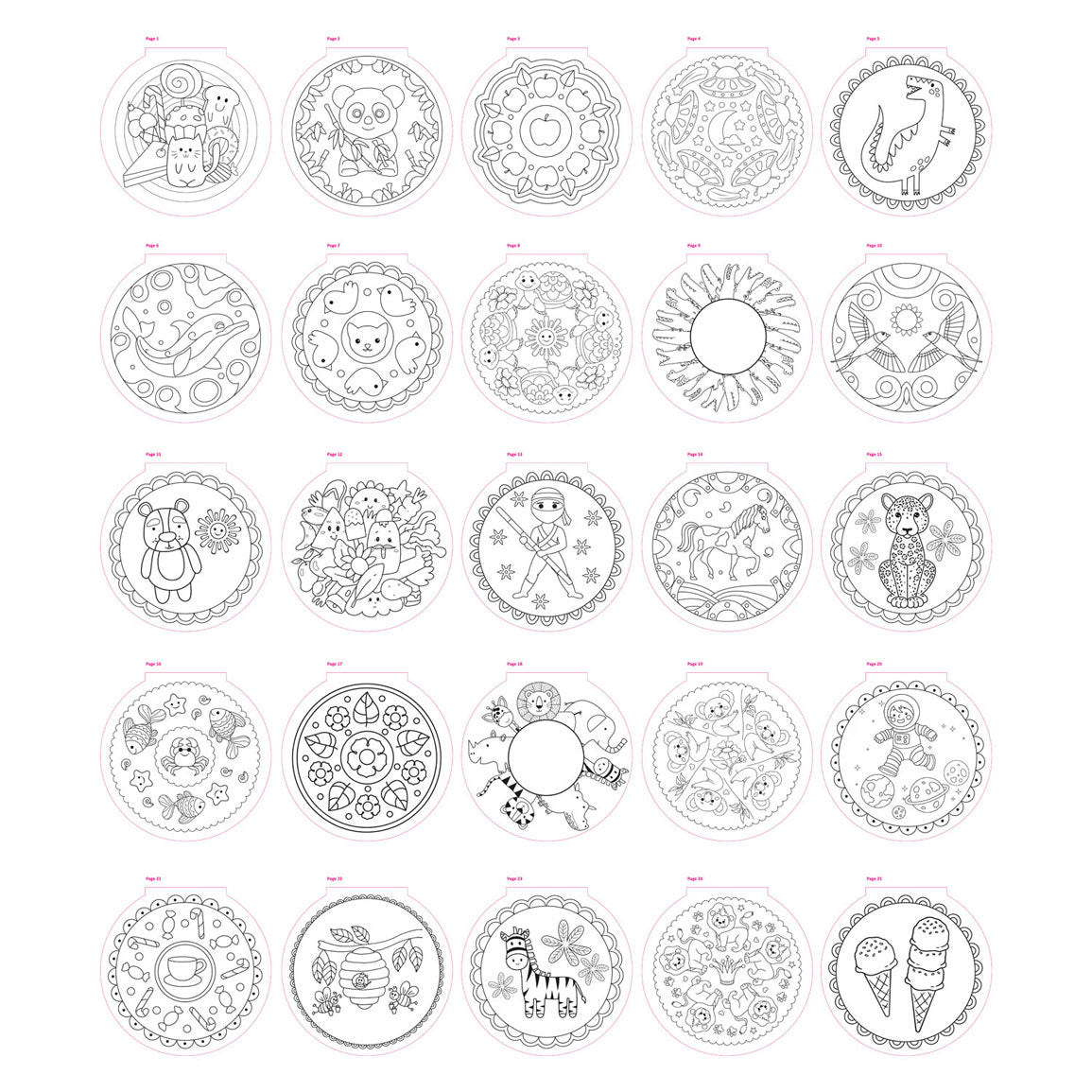 Creative Craft Group Mandala Color Book, 25 pages à colorier