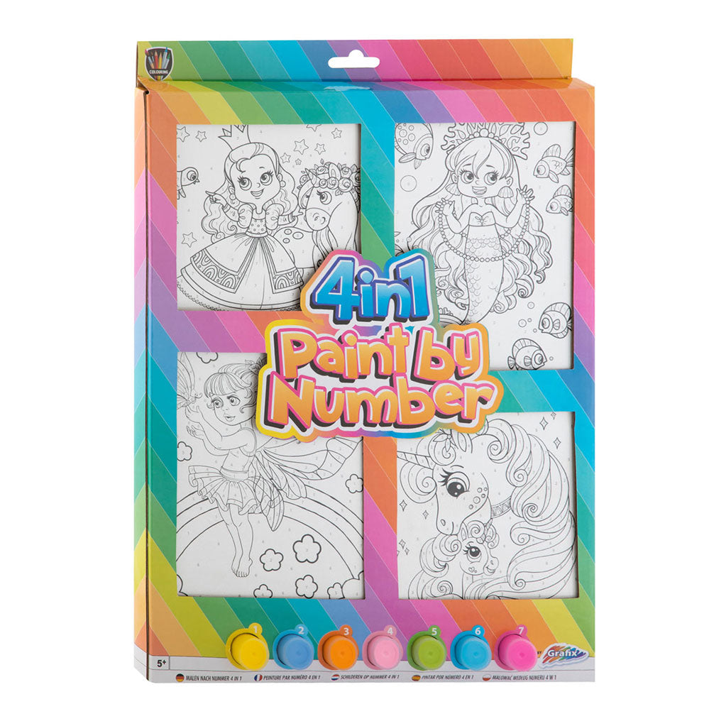 Peinture de groupe d'artisanat créatif au numéro 4In1 Fantasy World