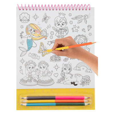 Creative Craft Group Color vos propres autocollants avec des crayons de couleur Fantasy World, 250st.