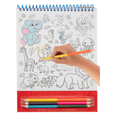 Creative Craft Group Color vos propres autocollants avec des crayons de couleur Animaux, 250e.