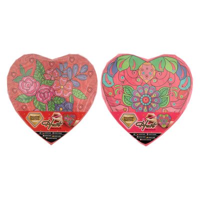 Toile de coeur de peinture de diamant de groupe d'artisanat créatif