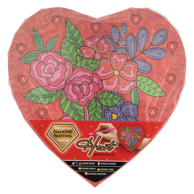 Toile de coeur de peinture de diamant de groupe d'artisanat créatif