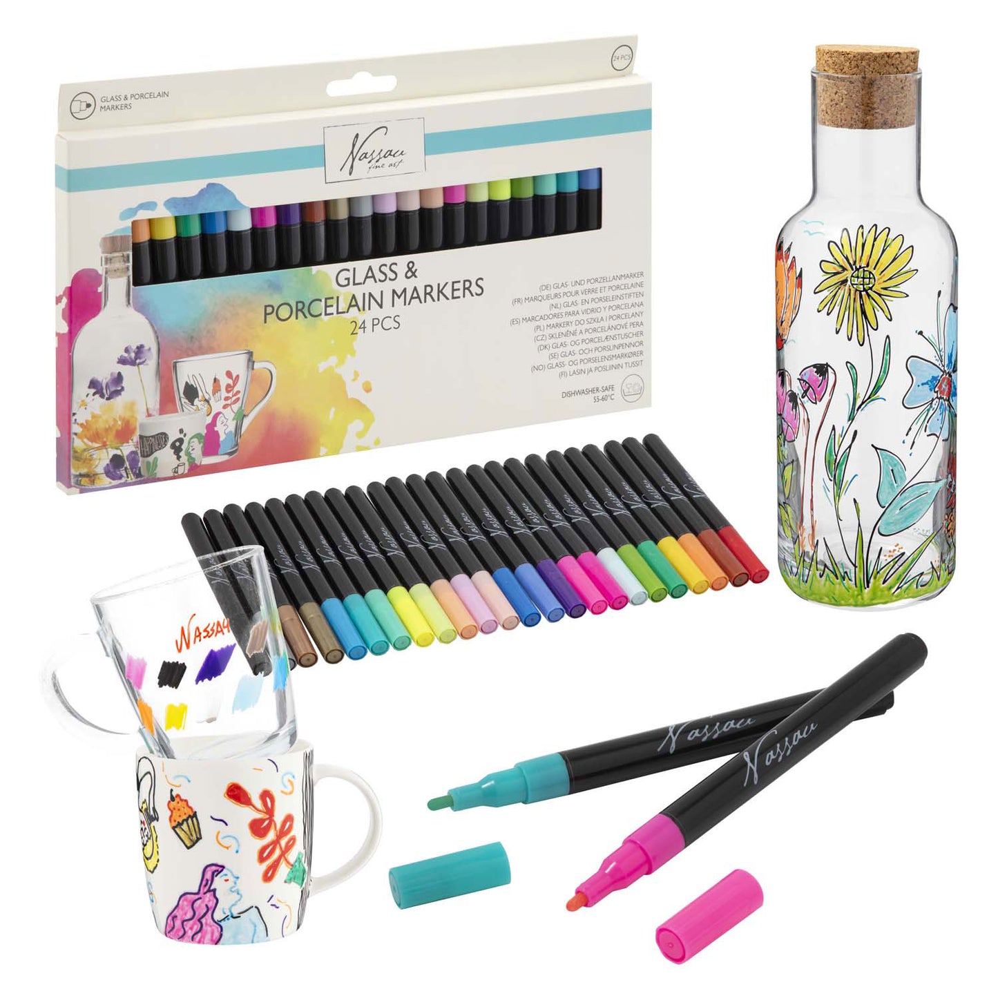 Creative Craft Group Glass and Porcelain Markers, 24st.