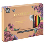 Couleurs Flowers Fleurs avec 10 crayons de couleur - afbeelding 2