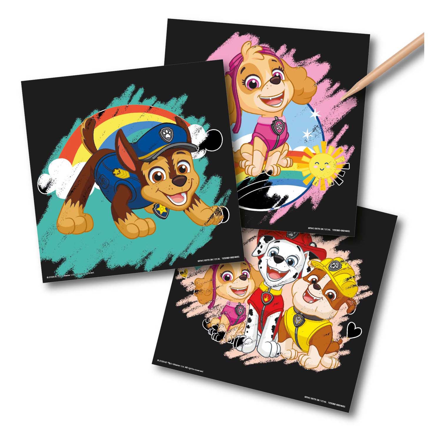 Ensemble de cartes à gratter de groupe d'artisanat créatif, 7dlg.