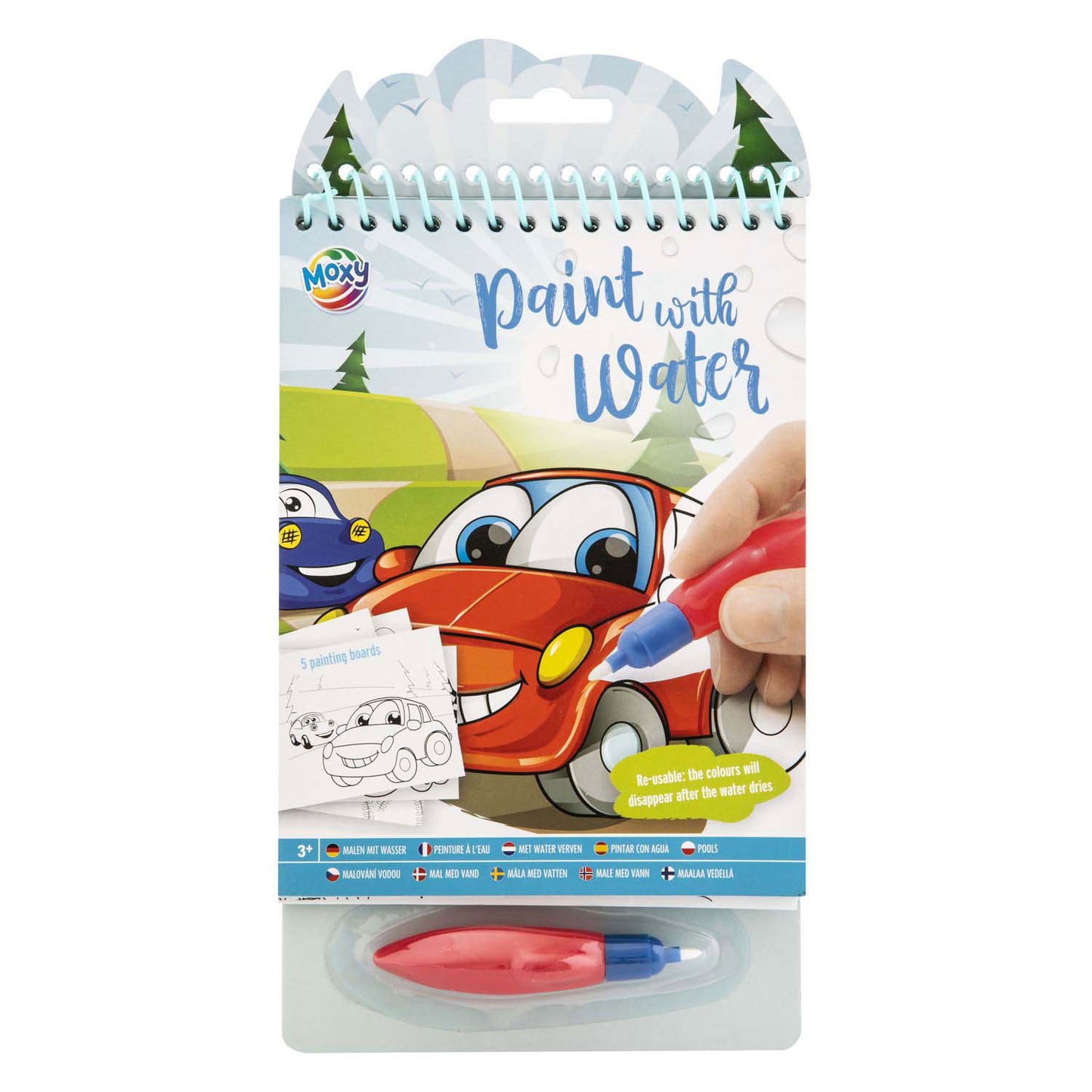 Peinture de groupe d'artisanat créatif avec véhicules à eau