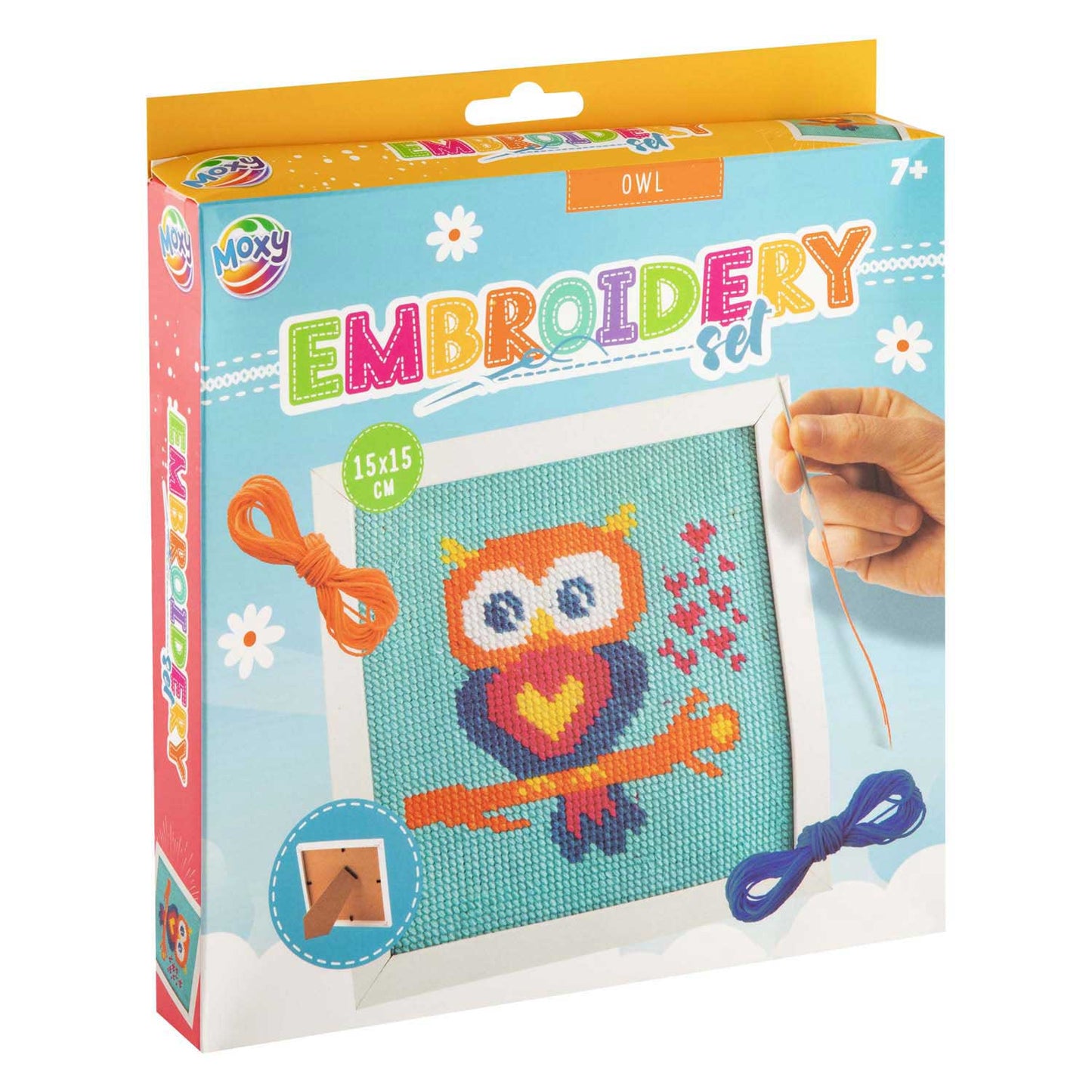 Ensemble de broderie Moxy dans un cadre 15x15cm
