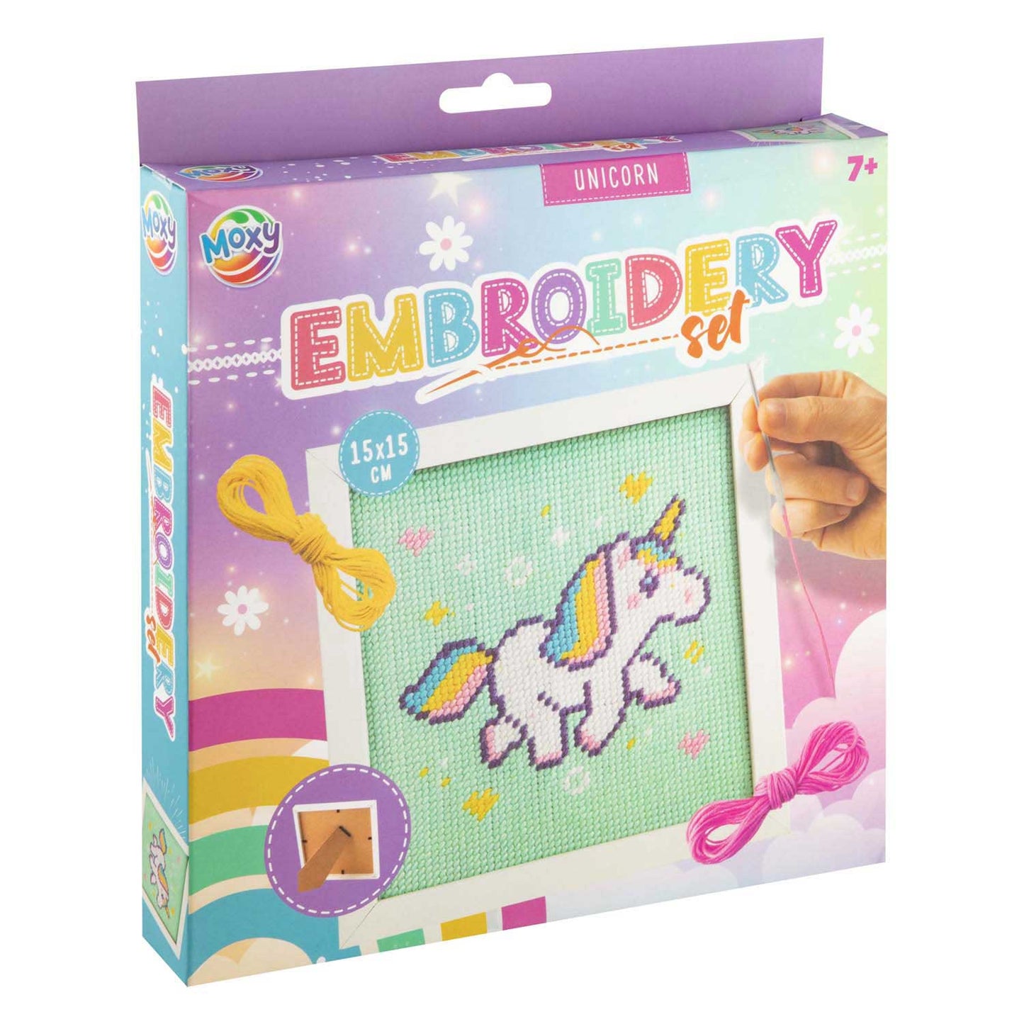 Ensemble de broderie Moxy dans un cadre 15x15cm