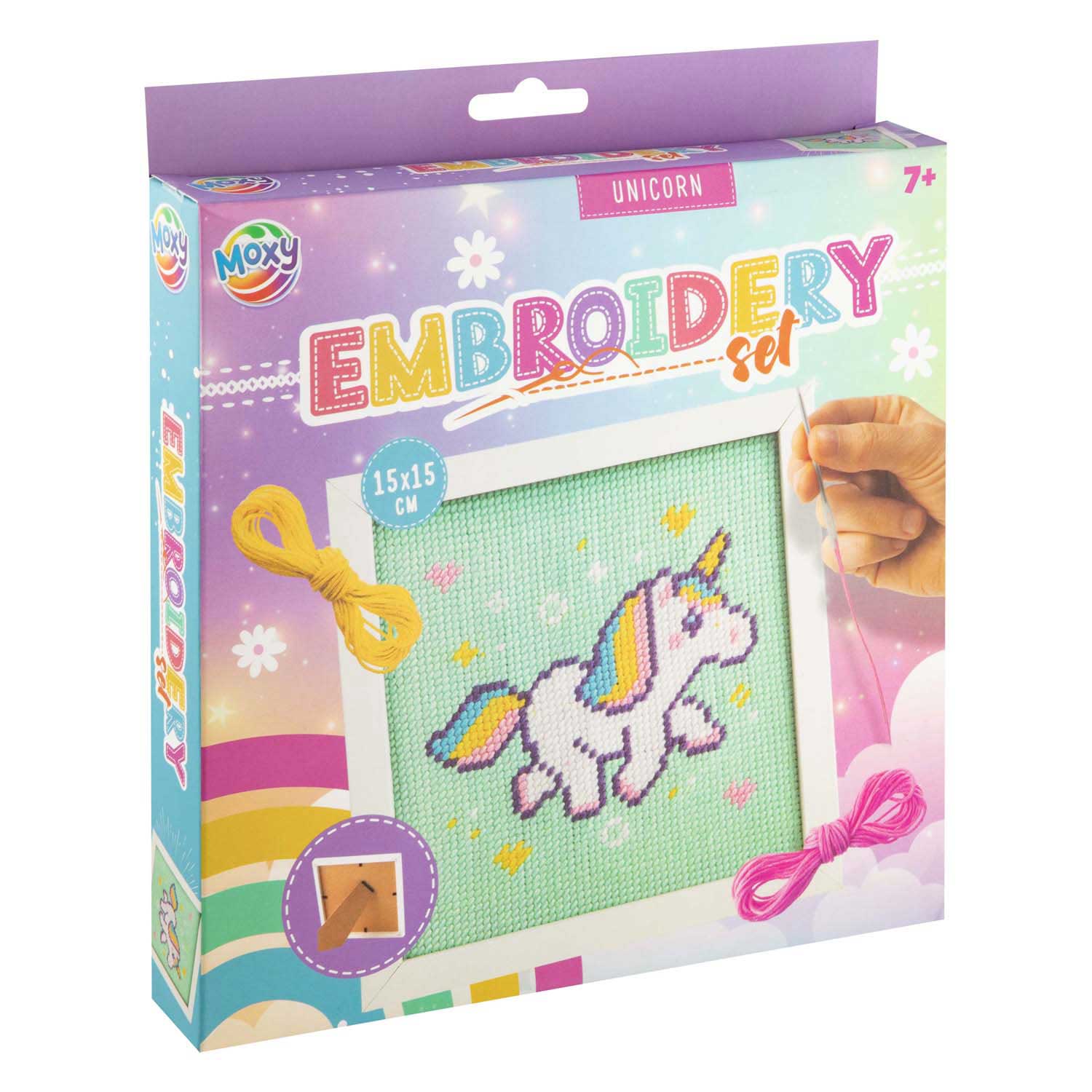 Ensemble de broderie Moxy dans un cadre 15x15cm