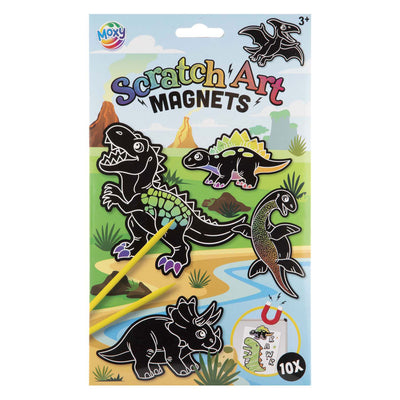 Aimants de grattement de groupe d'artisanat créatifs faisant un dino