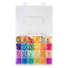 Accessoires de perles de poney dans la boîte de rangement, 18 couleurs
