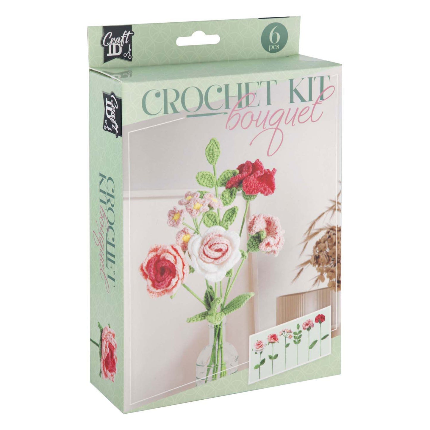 Creative Craft Group Hook Package Flower Bouquet 6 Roses