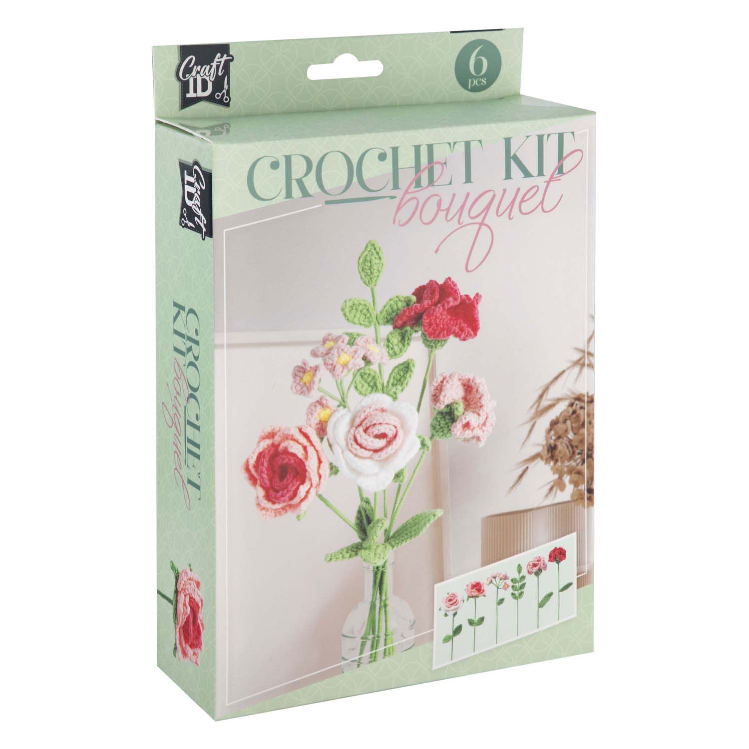 Creative Craft Group Hook Package Flower Bouquet 6 Roses