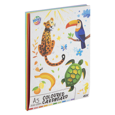 Cardboard coloré du groupe d'artisanat créatif A5, 40 feuilles 10 couleurs