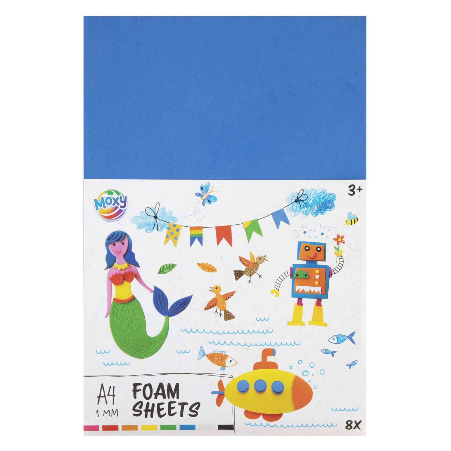 Feuilles de mousse de groupe d'artisanat créatives A4, 8 feuilles