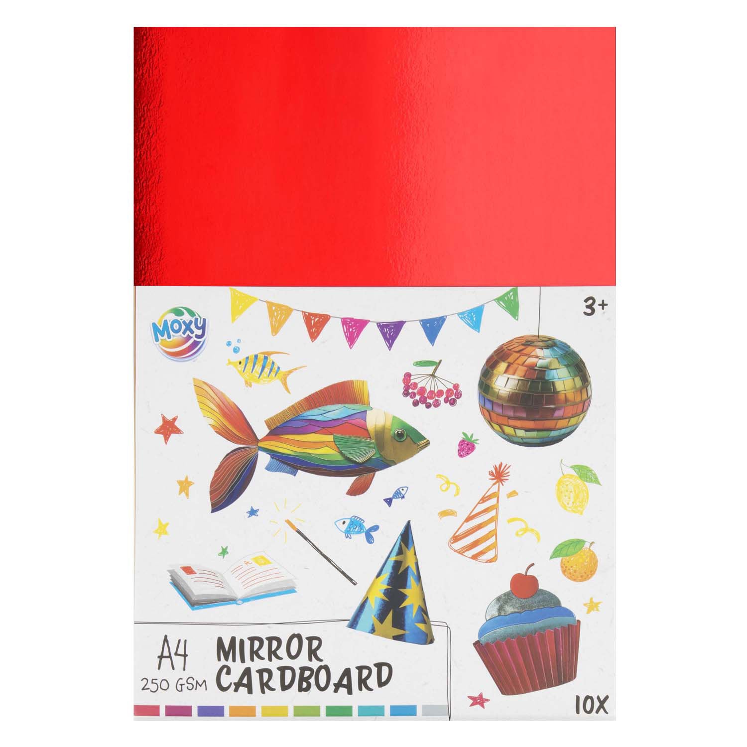 Creative Craft Group Spiegelkarton A4, 10 feuilles 10 couleurs