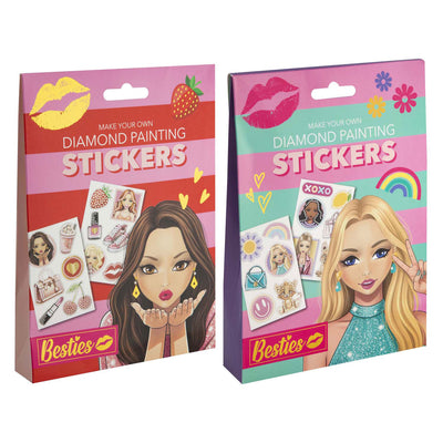 Autocollants de peinture diamant besties du groupe d'artisanat créatif, 12 pièces.