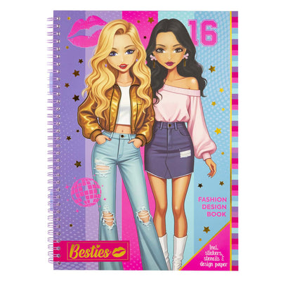 Livre de design de mode besties du groupe d'artisanat créatif a4 avec accessoires