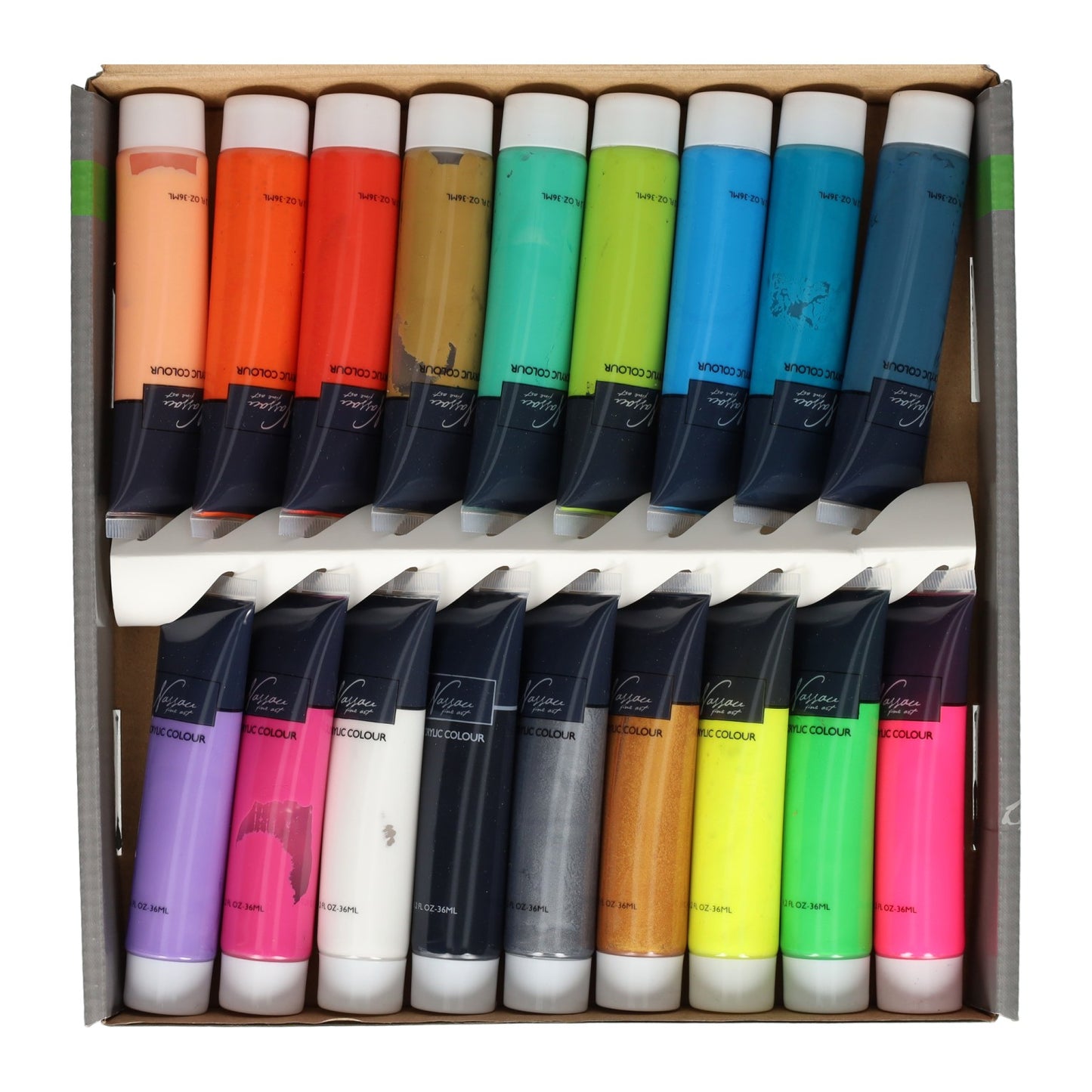 Creative Craft Group Acrylique Paint Fluorine et Couleurs métalliques, 18x36 ML
