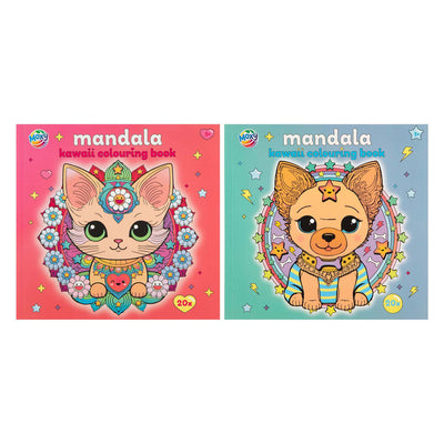 Livre de coloriage mandala kawaii de groupe d'artisanat créatif - 20 feuilles