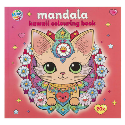 Livre de coloriage mandala kawaii de groupe d'artisanat créatif - 20 feuilles