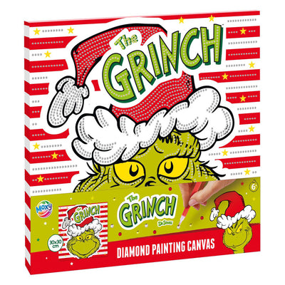 Toile de peinture diamant de groupe d'artisanat créatif le grinch - 30x30cm