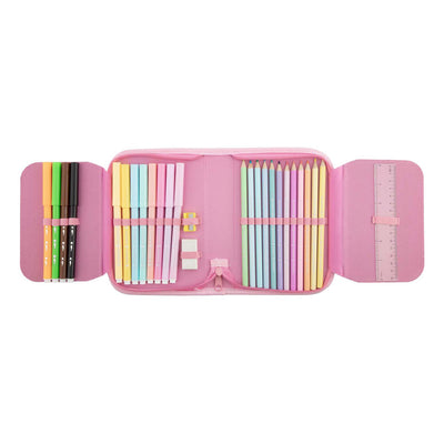 Trousse à crayons cheval remplie de groupe d'artisanat créatif - 28 pcs.