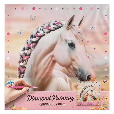 Toile de peinture diamant chevaux Moxy 30x30cm