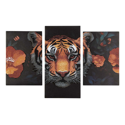 Groupe d'artisanat créatif peinture diamant triptyque tigre