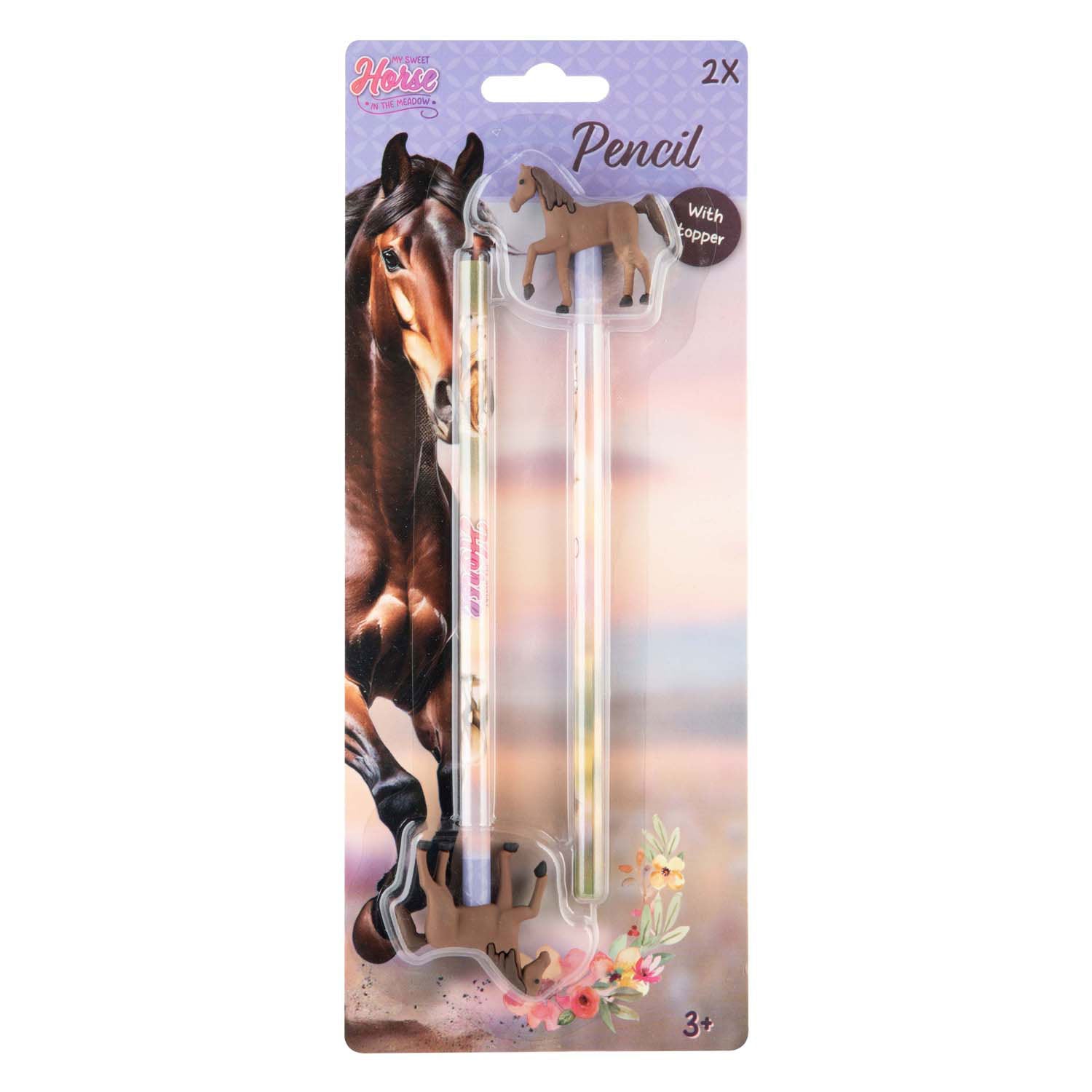 Crayons de cheval de groupe d'artisanat créatif avec décoration - 2 pcs.