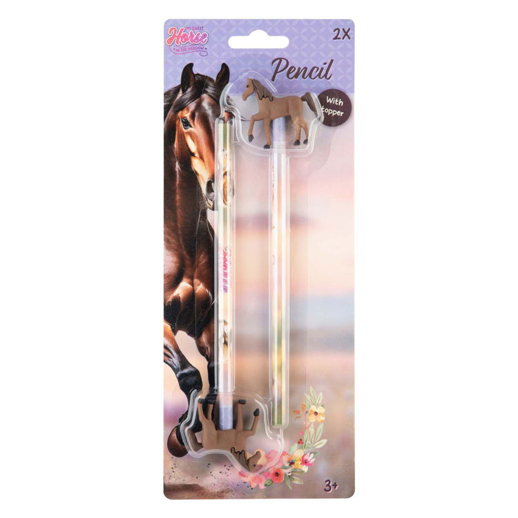 Crayons de cheval de groupe d'artisanat créatif avec décoration - 2 pcs.