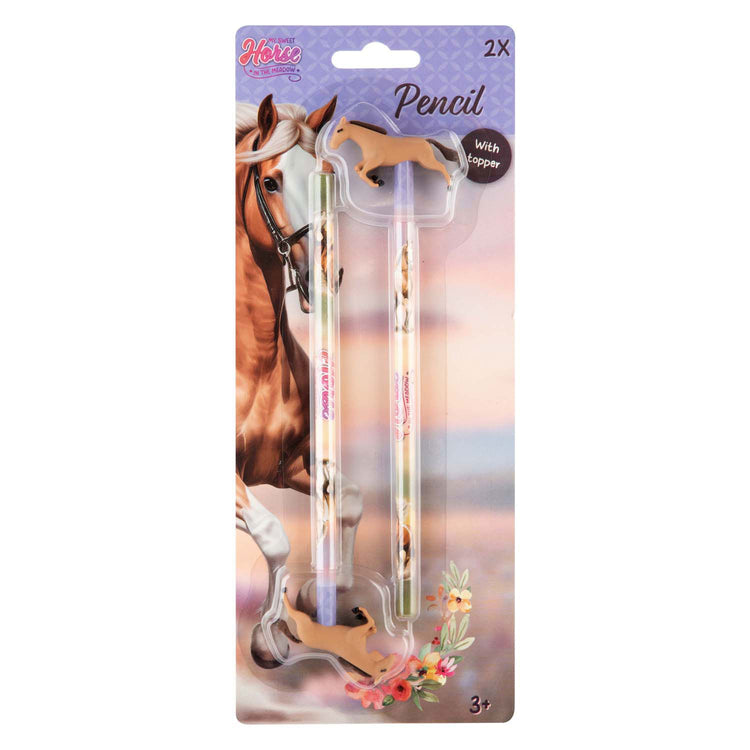 Crayons de cheval de groupe d'artisanat créatif avec décoration - 2 pcs.