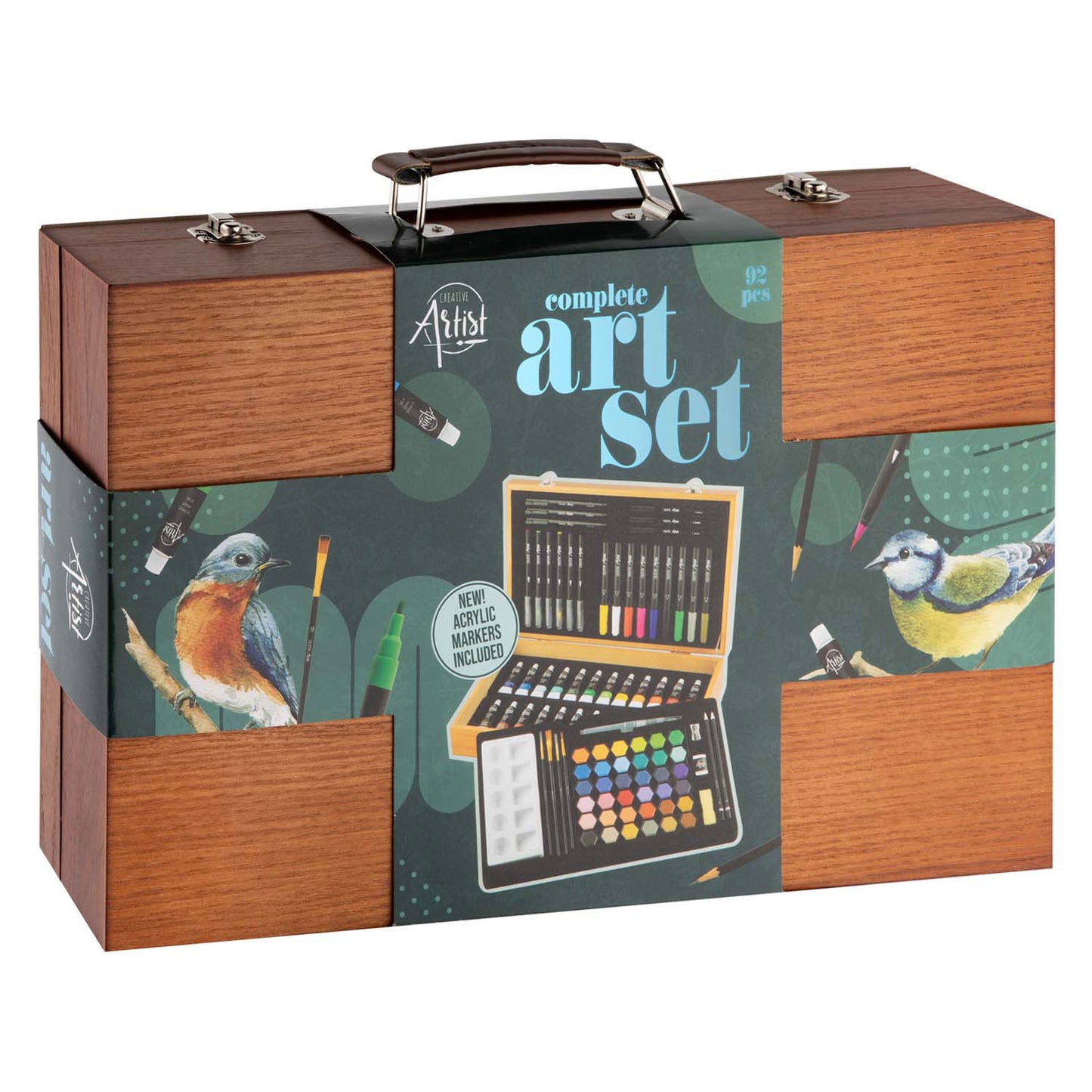 Creative craft group coffret à dessin en bois de luxe - 92 pièces