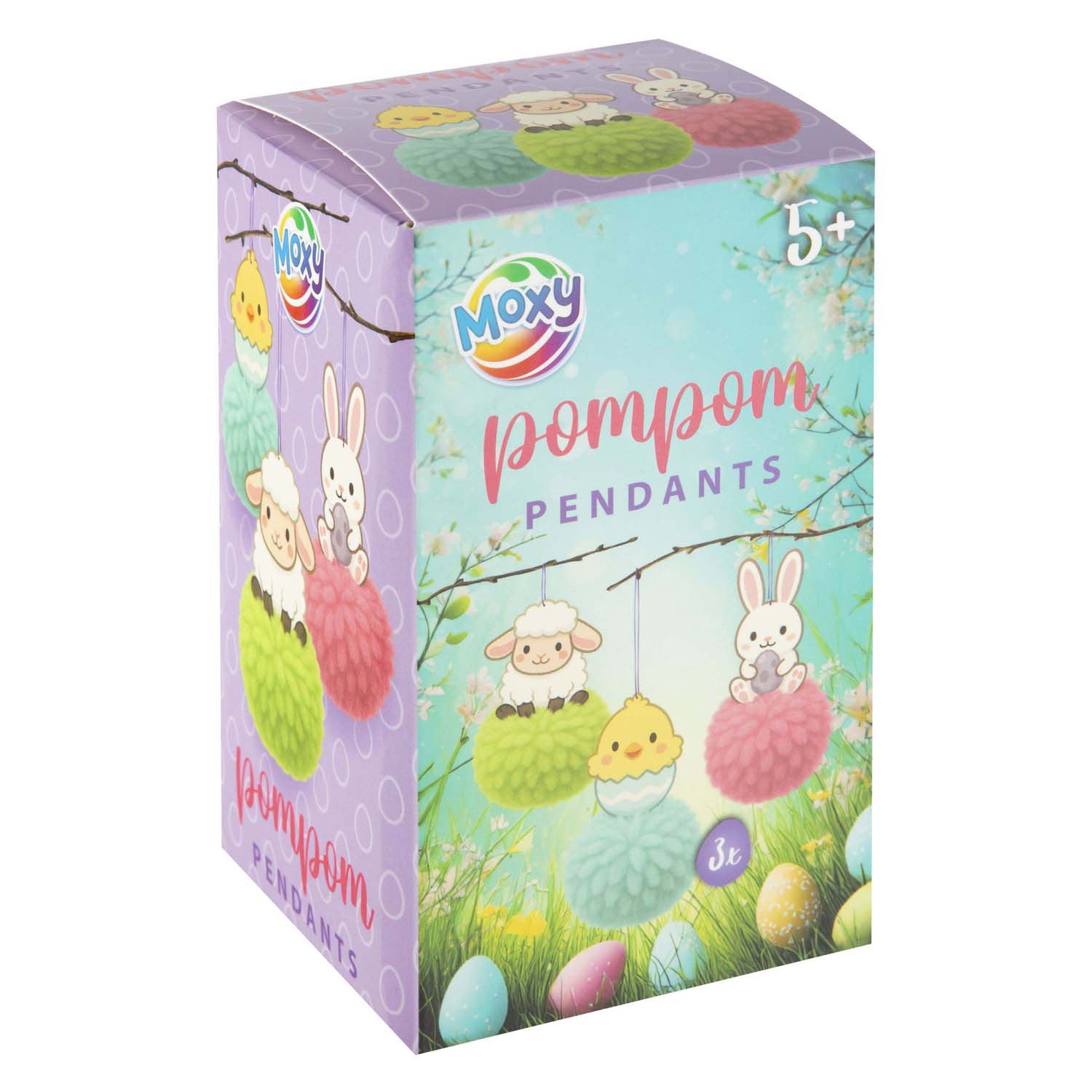 Cintres à pompons de groupe d'artisanat créatif Pâques - 3 pcs.