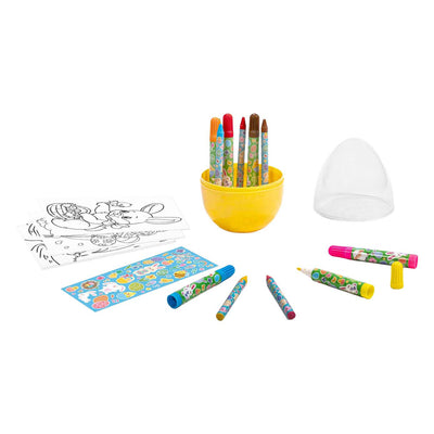 Groupe de bricolage créatif pour l'artisanat de Pâques - incl. marqueurs et crayons de couleur