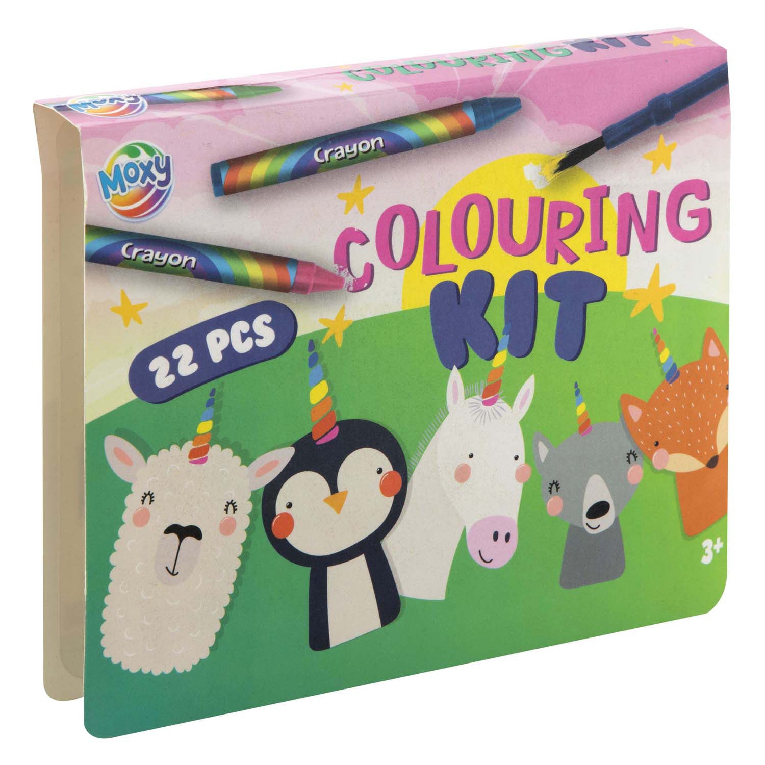 Groupe d'artisanat créatif, petit coffret de couleurs et de peintures, 22 pcs.