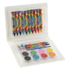 Groupe d'artisanat créatif, petit coffret de couleurs et de peintures, 22 pcs.