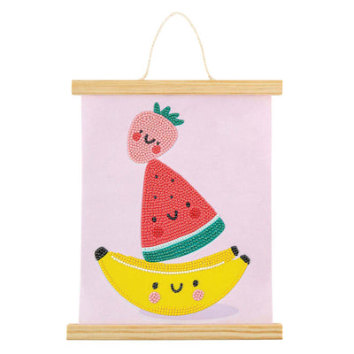 Groupe d'artisanat créatif peinture diamant tenture murale velours - fruit