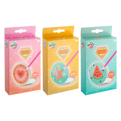 Groupe d'artisanat créatif peinture diamant décorer miroir à main - 8 cm