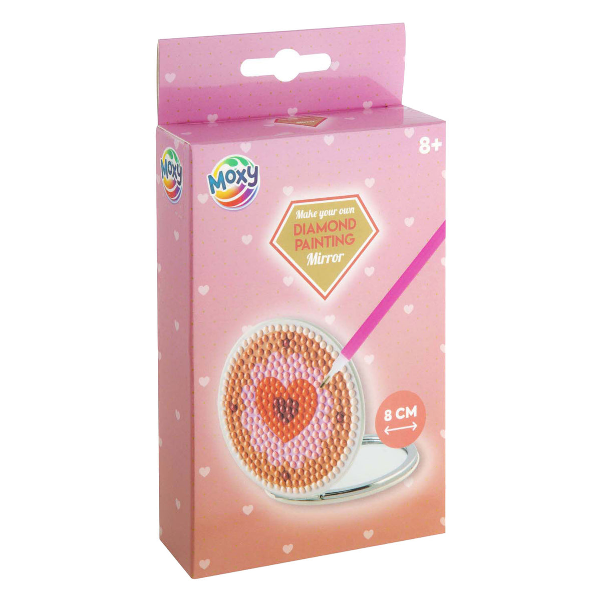 Groupe d'artisanat créatif peinture diamant décorer miroir à main - 8 cm