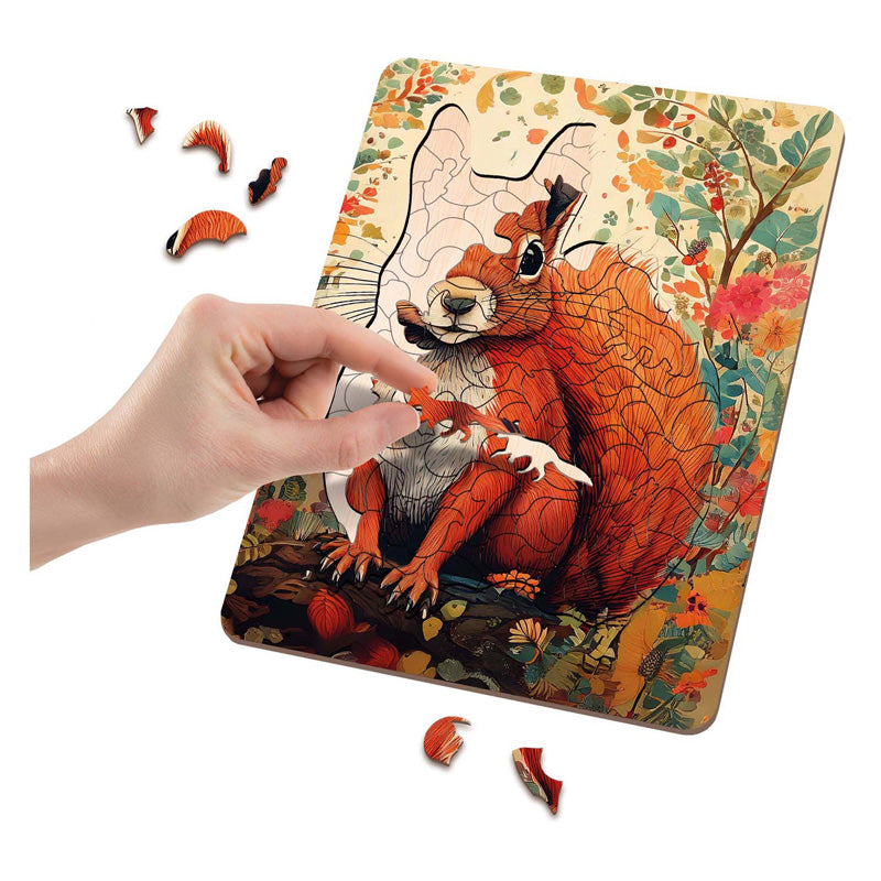 Moxy puzzle en bois écureuil forme unique