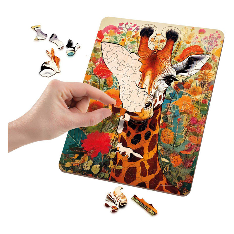 Moxy puzzle en bois girafe formes uniques
